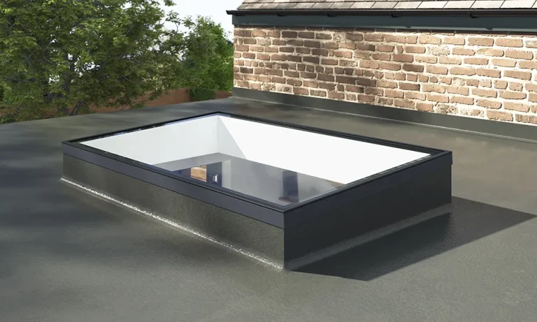 Korniche flat skylight installed on a flat roof